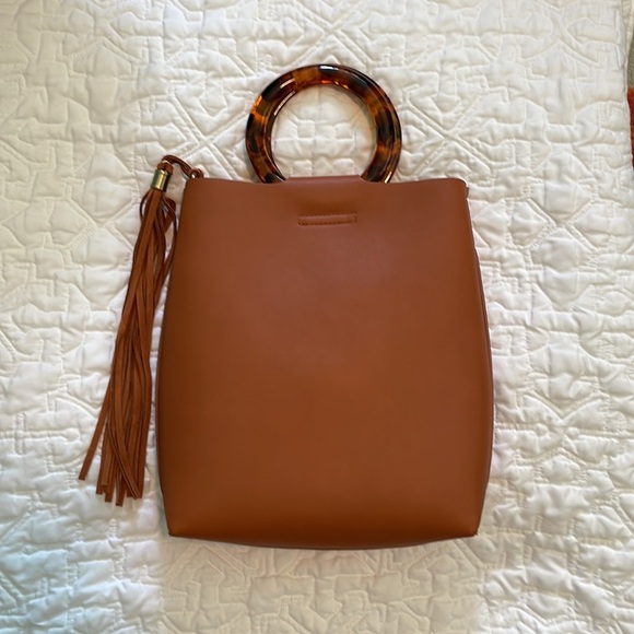 Anthropologie Lucite-Handle Tote Bag-use with Crossbody Strap or Handles - Picture 2 of 10